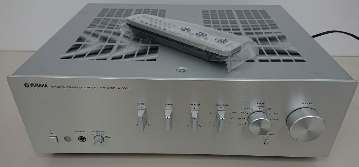 オーディオ YAMAHA A-S301　INTEGRATED AMPLIFIER シルバー プリメインアンプ 音出し確認済・リモコン付き　買取り　レコちゃんカンパニー