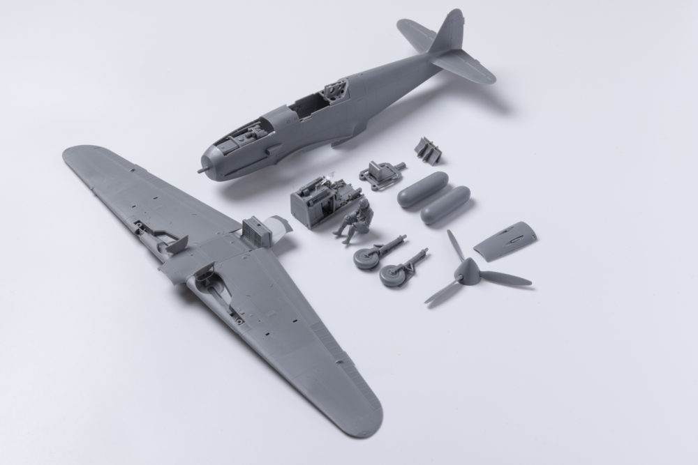 タミヤ「1/48 川崎 三式戦闘機 飛燕I型丁」プラモデル製作過程１